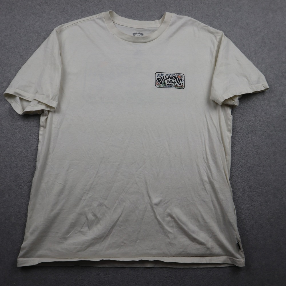 Billabong T-shirt Mens XL Adventure Division Off-white Organic Cotton Graphic